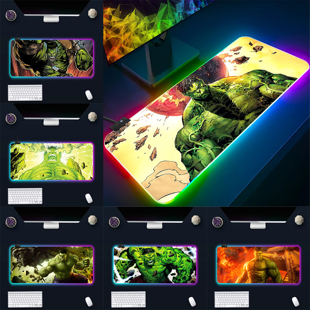 Gaming Keyboard No Rgb - แผ่นรองเมาส์แผ่นเมาส์และคีย์บอร์ดสำหรับนักเล่นเกม RGB แผ่นรองเมาส์เรืองแสง LED แผ่นรองเมาส์ยางมาร์เวลคีย์บอร์ดเกม mausepad