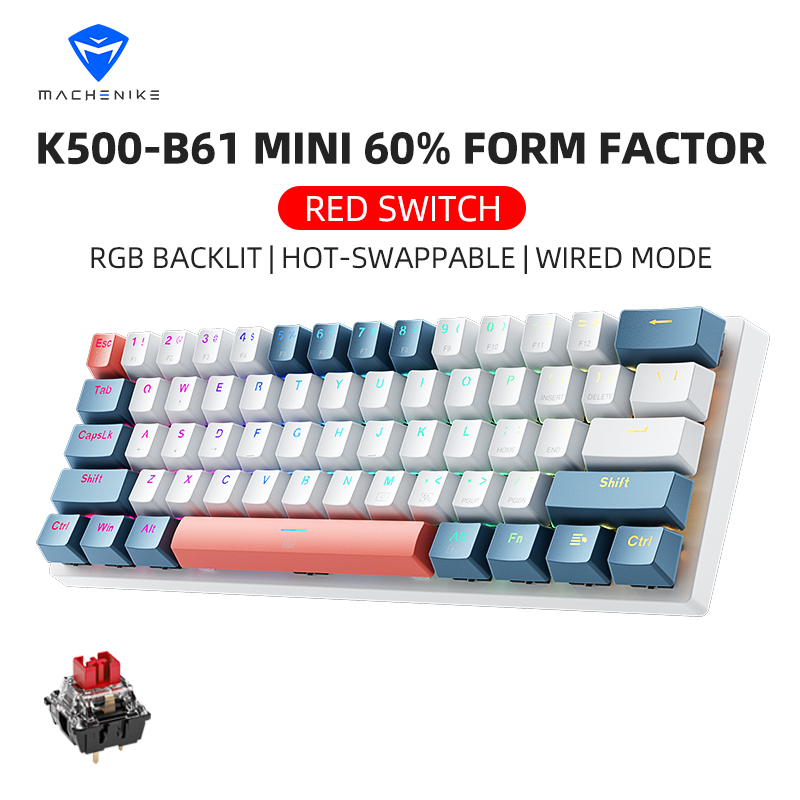 คีย์บอร์ดกลไกขนาดเล็ก Machenik - Keyboard Gaming Blue Switch บทวิจารณ์และราคา