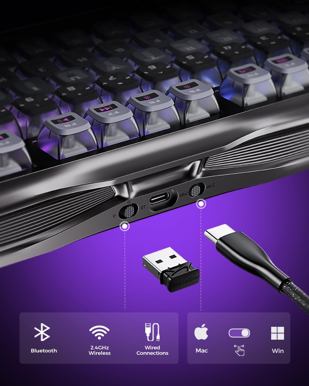 คีย์บอร์ดเกมมิ่งไร้สาย Gravity - Gaming Keyboard Hot Swappable บทวิจารณ์และราคา