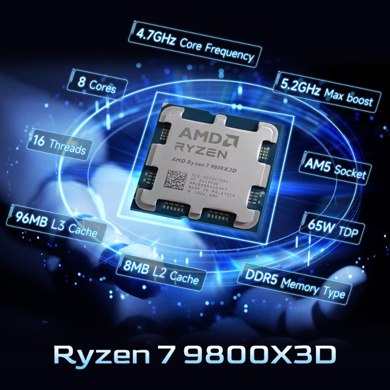 AMD Ryzen 7 9800X3D ซีพียูสำหร - Amd Cpu Ryzen 7 บทวิจารณ์และราคา
