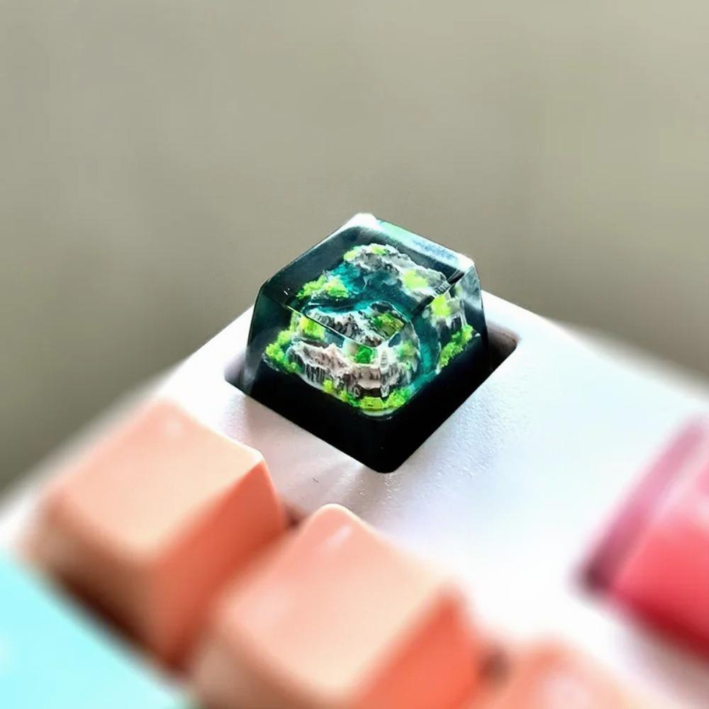 คีย์แคปเรซิน RGB ลายภูเขาและทะ - Gaming Keyboard No Rgb บทวิจารณ์และราคา